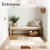 Corner Abstract Beige Palette with Textured Look(Beige)