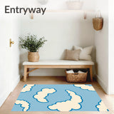 Whimsical Sky Inspired Heavenly Puffy Cushioned Novelty Shaped(Blue)