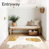 Abstract Beige Harmony Non Slip Artistic Versatile(Beige)