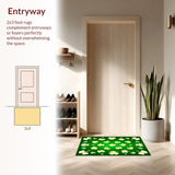 Charming Rustic Shamrock Motif(Green)