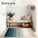 Earthy Ombre Beige Area Gradient Shaded(Blue)