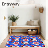 Enchanted Snowman Gathering with Interlocking Frosted Flake Symbols(Blue)