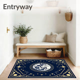 Enchanted Lunar Eclipse Constellation Magical Starry Artwork(Navy Blue)