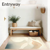 Sophisticated Area with Textured Swirls and Abstract Beige(Beige)