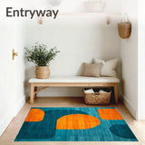 Vibrant Mid Century Modern Hallway(Blue)