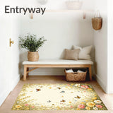 Chic Beige Garden Bloom Floor(Beige)