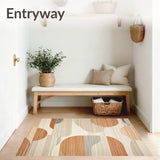 Elegant Area Featuring Intricate Geometric in Earthy Tones(Beige)