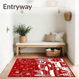 Holiday Snow Globe Scene with Magical Winter(Red)