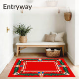 Nutcracker Ballet Scene with Ornaments and Festive Detailing(Red)