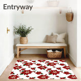 Vintage Poinsettia Bloom with Classic Yuletide Artistry(Red)