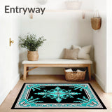 Damask Flourish with Elegant Perimeter Detailing (Black)