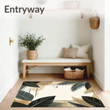 Chic Patterned RV with Tropical Foliage Design for Indoor(Beige)