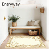 Neutral Floral Area for Home Office(Beige)