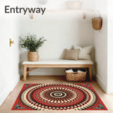 Bohemian Sacred Symbol Floor with Zen(Red)