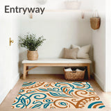 Abstract Paisley Swirl Design with Contemporary Art Nouveau(Ivory)