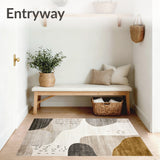 Abstract Art Area Modern Runner Non Slip Floor Accent(Gray)