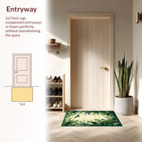 Rustic Botanical Jungle Scene(Green)