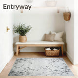 Gray Square Intertwined Botanical Design(Gray)