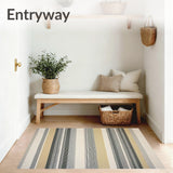 Coffeehouse Collection Subtle Stripe Area for Elegant Spaces(Beige)