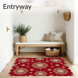 Holiday Splendor with Glittering Festive Emblems(Red)