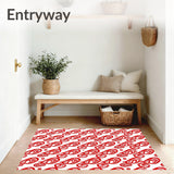Cane Stripe Throw with Peppermint Swirl Design(Red)