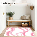 Abstract Cloud Swirl Contemporary Modern Minimalist Art(Pink)