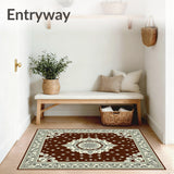 Ornamental Paisley Cascade with Decorative Teardrop Clusters(Brown)