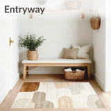 Rustic Charm Collection Area Natural Beige Brown Abstract(Beige)