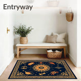 Esoteric Astrology Symbol Floor Covering(Blue)