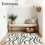 Abstract Wave Flow Design with Movement(Beige)