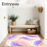 Abstract Watercolor Brush Strokes with Gradient Waves(Pink)