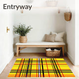 Tartan Patchwork Striped Checkered Design with Modern Minimalist Flair(Yellow)