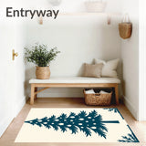 Elegant Yuletide Entrance Featuring Spruce Artwork(Teal)