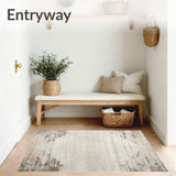 Classic Area with Rustic Charm and Timeless Distressed Aesthetics(Beige)