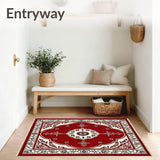 Heritage Mosaic Arabesque with Delicate Botanical Detailing(Red)