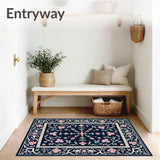 Botanical Garden Tapestry With Vintage Artistic Flourishes(Blue)