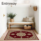 Luxurious Vintage Medallion Handwoven Artisan (Red)