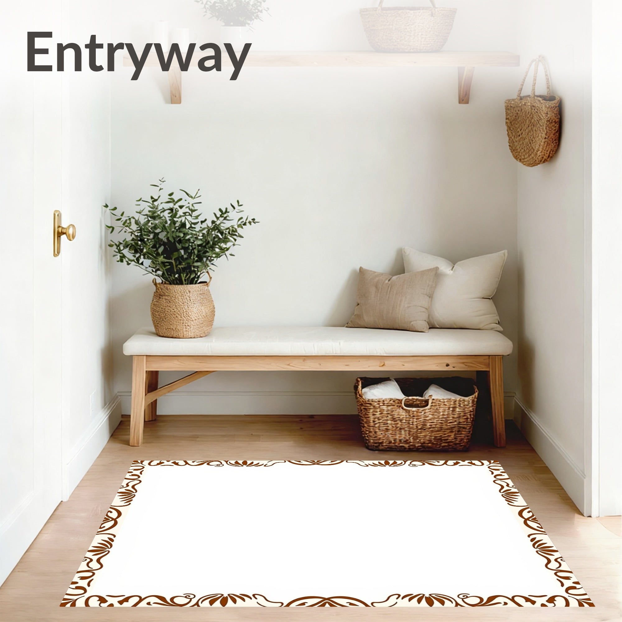 Inspired Seashell Nautical Wave Border Decorative (Brown) - ODIKA