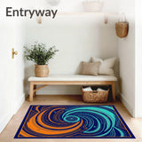 System Orbital Path Throw with Planetary Ring (Orange)