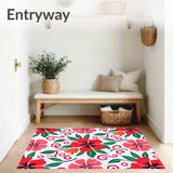 Tropical Hibiscus Scroll Design(Red)