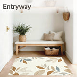 Elegant Beige Tropical Botanical Print Modern Area Chic Decor(Beige)