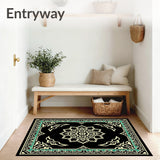 Medallion with Intricate Boho Paisley Motifs (Black)