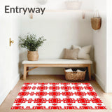 Holiday Grid Accent with Cheerful Checkered Motif(Red)