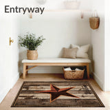 Rustic West Welcome for Entryway Cowboy Cowgirl Motif(Brown)