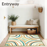 Abstract Waveform Design Composed of Smooth Flowing Lines and Curves (Beige)