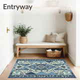 Abstract Boho Cream(Blue)