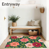 Elegant Rose Garden Symphony Decorative Botanical Illustration(Green)