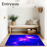 Cosmic Nebula Swirl Decorative Floor Covering (Blue)