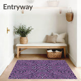 Abstract Paisley Swirls with Textured Surface Treatment(Purple)