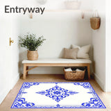 Heritage Damask Interlacing Swirl Symphony Elegant Masterwork (Blue)